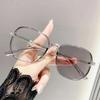 Trendy Outdoor Short-sight Sunglasses Large Frame Photochromic Finished Myopia Glasses Color Changing Anti Blue Light Glasses