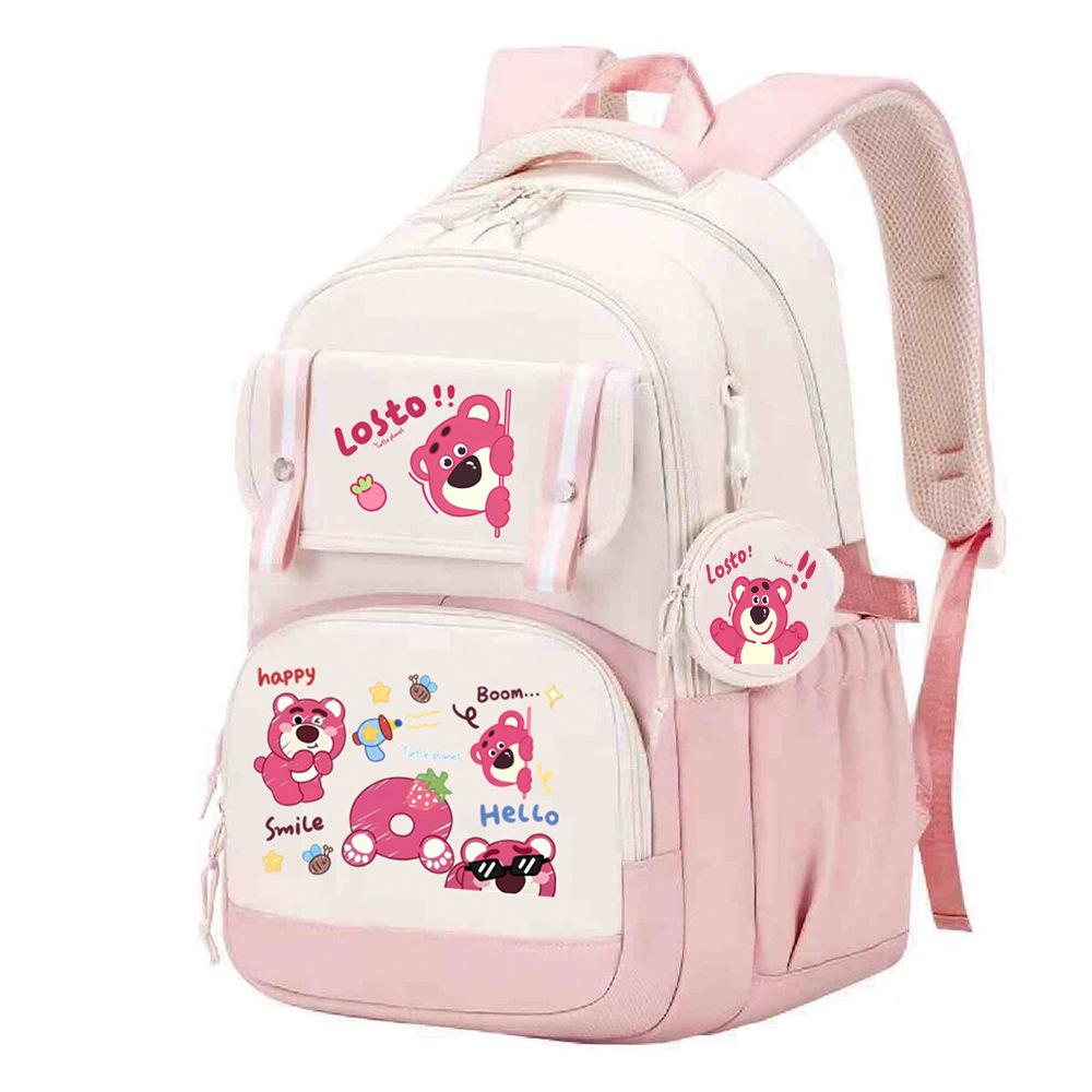 Cute Children's School Bag Lightweight Ridge Protection Elementary School Students Grades 3-6 Junior High School Students Burden Reduction Backpack