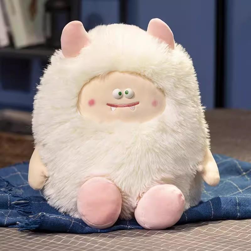 Adorable Plush Monster Pillow Soft Stuffed Toy With Cute Features For Comfort