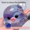 Octopus Squeeze Fidget Toy Rubber Clear Crystal Octopus Hand Relax Toy Homemade Bubble Hairstyle Game For Kids Adults Pinch Toy
