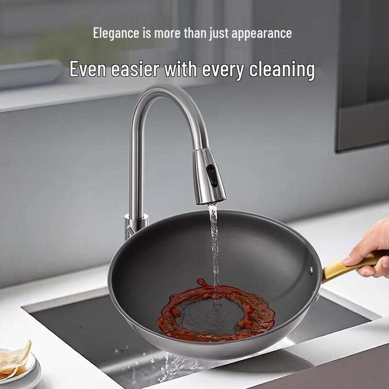 San Si Household Pure Titanium Non-Stick Wok