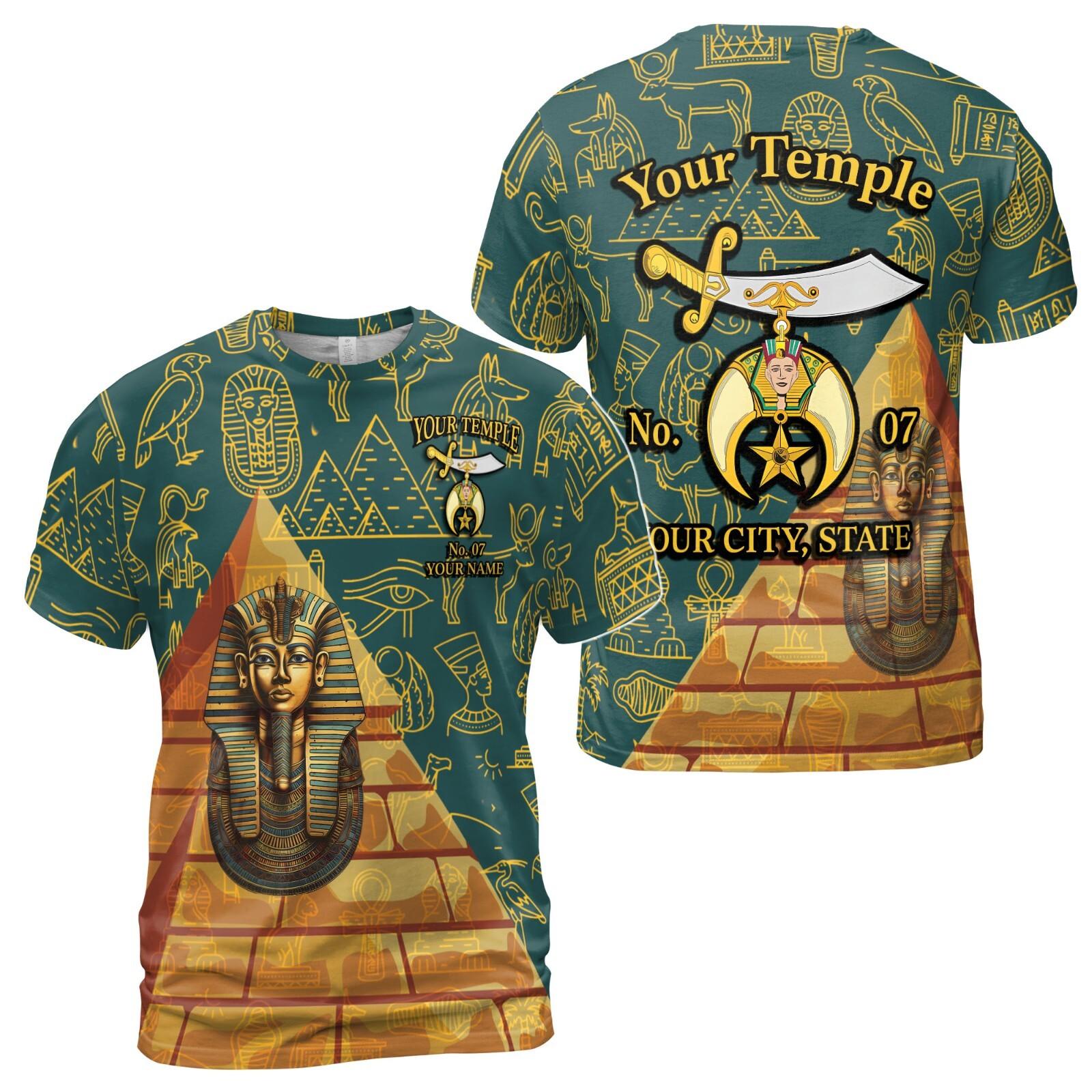 Personalized Masonic Noble Shriner Men s T-shirt S-5XL XL