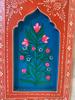 Hand-Carved Floral Wood Wall Decor: Vintage Indian Art Frame