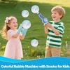 Electric Bubble Machine for Kids with Smoke, Magic Fog Bubble Blower Stick, Outdoor Toy for Boys and Girls