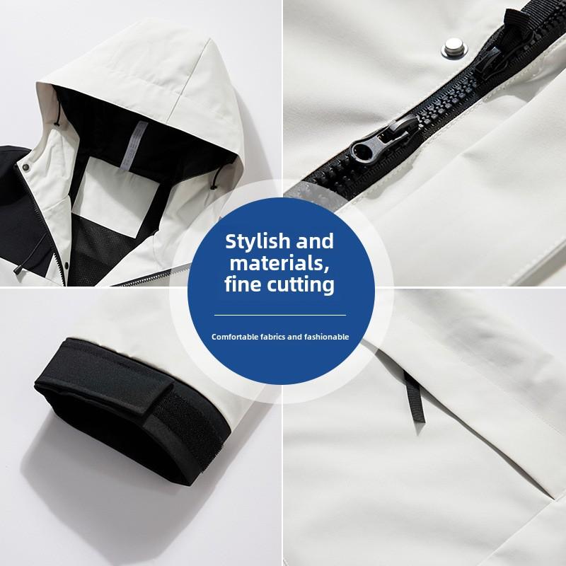 Outdoor Single-layer Assault Jacket Three-proof Mountain Series Color Matching Clothes Spring and Autumn Windproof Soft Shell Jacket for Men and Women