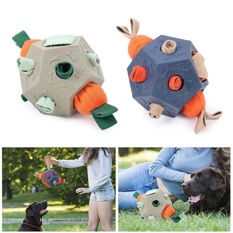 Dog Enrichment Slow Feeder Toy For Pet Chew Resistant Snuffle Ball Toy With Foraging Challenge Indoor Entertainment Toy