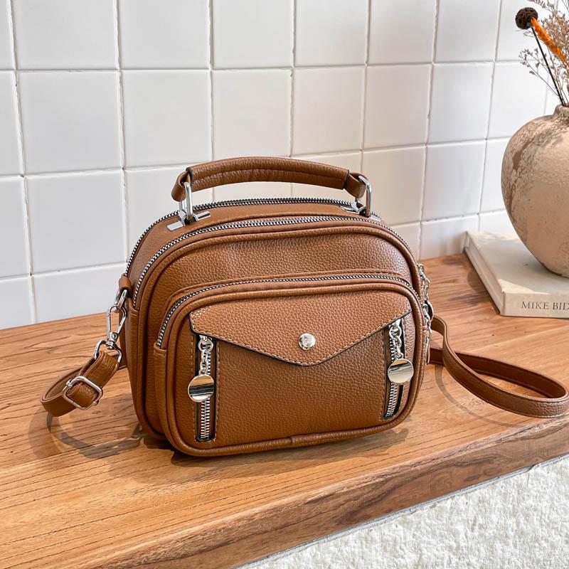 2026 New Women's Small Bag Spring Summer Versatile Multi - pocket Soft Leather Large Capacity Shoulder Crossbody Bag