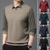 Uomo Autunno Primavera Camicia Collo Turn-down Finto Due Pezzi Maglione Patchwork Taglie Forti Righe Bottoni Stile Formale Business Uomo Top Ufficio