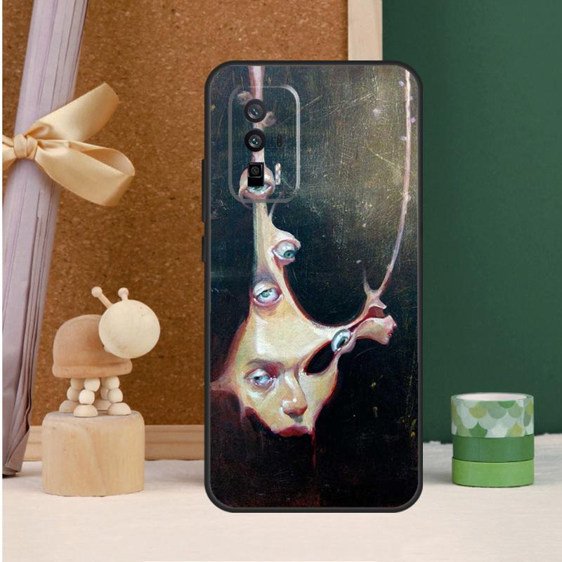 Scary Face Eyes Smiley Case For Xiaomi 15T 13T 14T Pro 13 14 15 Ultra 17 Pro Max POCO F7 F5 F6 X5 X6 X7 Pro Cover