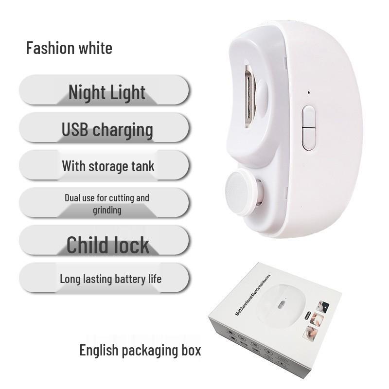 USB-wiederaufladbarer automatischer Nagelknipser für Babys & Ältere - Kompaktes elektrisches Trimmer & Schleifgerät