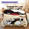 Biancheria da letto con motivo PINGU, Set piumone Copripiumone Federa Regalo di compleanno per la casa (1 * copripiumino + 2 * federa, senza nucleo)