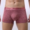 Cuecas Boxers Masculinas Premium Respiráveis Confortáveis Com Bolsa Luxuosa E Design de Boxer Elástico