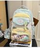 School bag 2025 high value contrasting colors large capacity dopamine middle and high school student school bag versatile cute sweet backpack