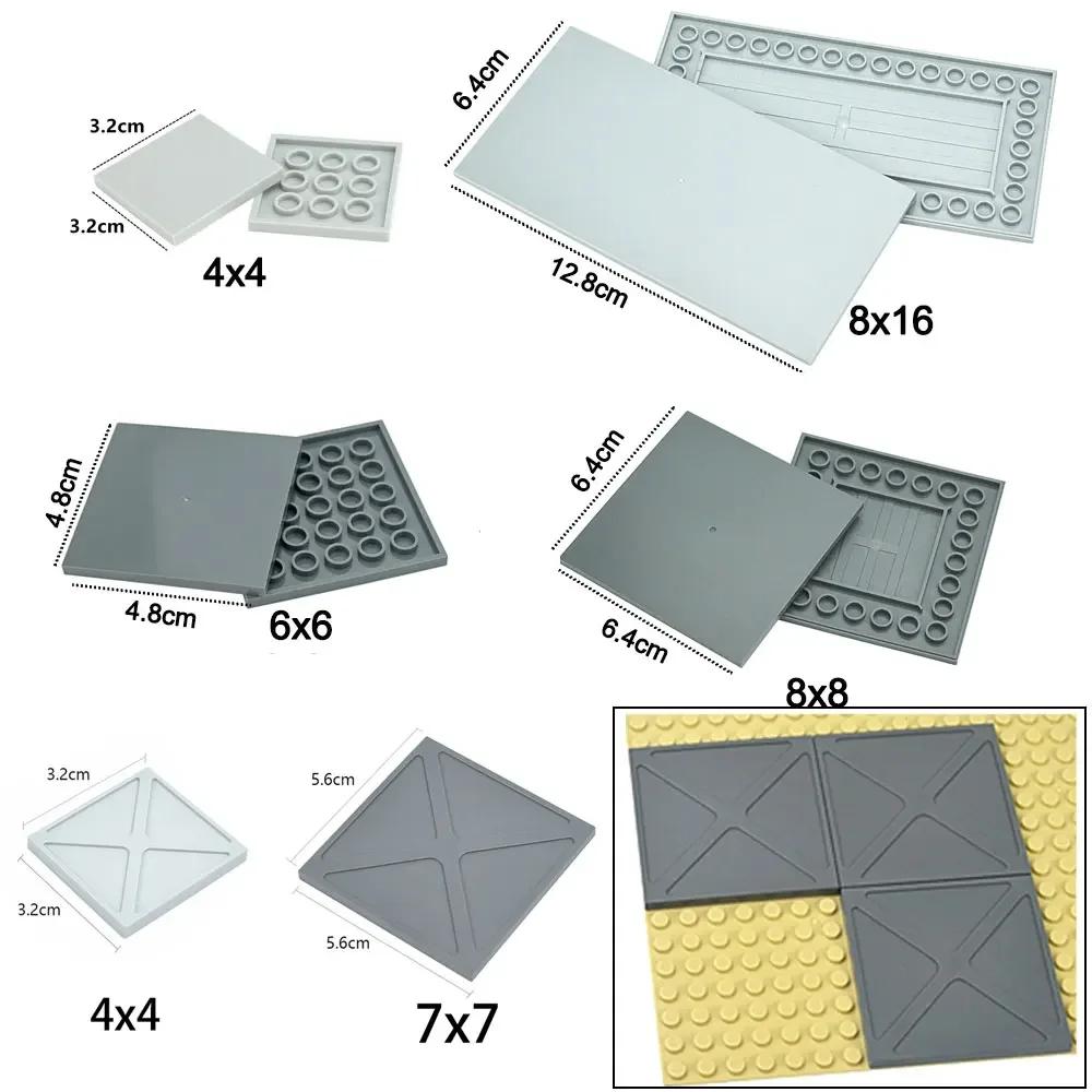 DO IT YOURSELF Ceramic Tile Construction Bricks MOC Smooth Figures Blocks 4x4 6x6 8x8 8x16 7x7 Works With 10202 1751 Learning Creativity Playthings