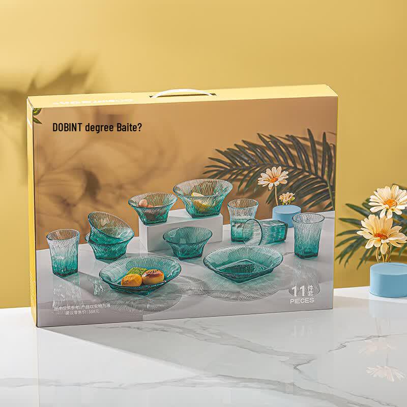 Do Better 11-Piece Lake Green Glassware Set