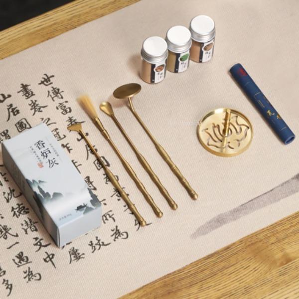 

Hit Incense Seal Set Gift Box Pure Copper Censer Aromatic Powder Spoon Home Indoor Tea Room Office Zen Starter Incense Seal Tool Sets 1-10 pieces