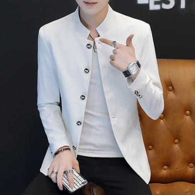 Man Slim Handsome Handsome Collar Blazer 5 Buckle Youth Student Trend Casual Blazer