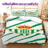 Team football Pattern Bedding Quilt Set Quilt Cover Pillowcase Home Decoration Birthday Gift (1 * duvet cover + 2 * pillowcase, without core)
