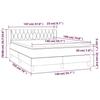3126483 vidaXL Lit à sommier tapissier avec matelas Bleu 140x190 cm Tissu