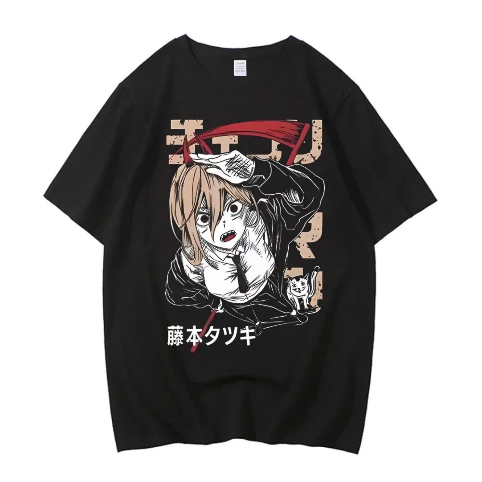 

Chainsaw Women T-shirt Teen Colorful Aesthetic T-shirt Digital Korean Clothes Gothic 2000s Aesthetic Anime Women Clothing Y2K XXXXXL різнокольоровий