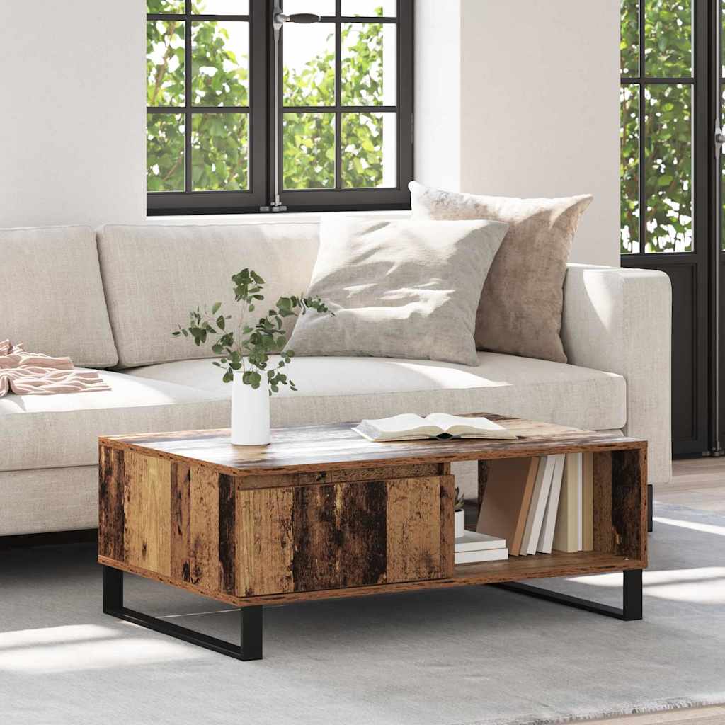 Coffee Table Reclaimed Wood Look 90 x 60 x 35 cm Engineered Wood