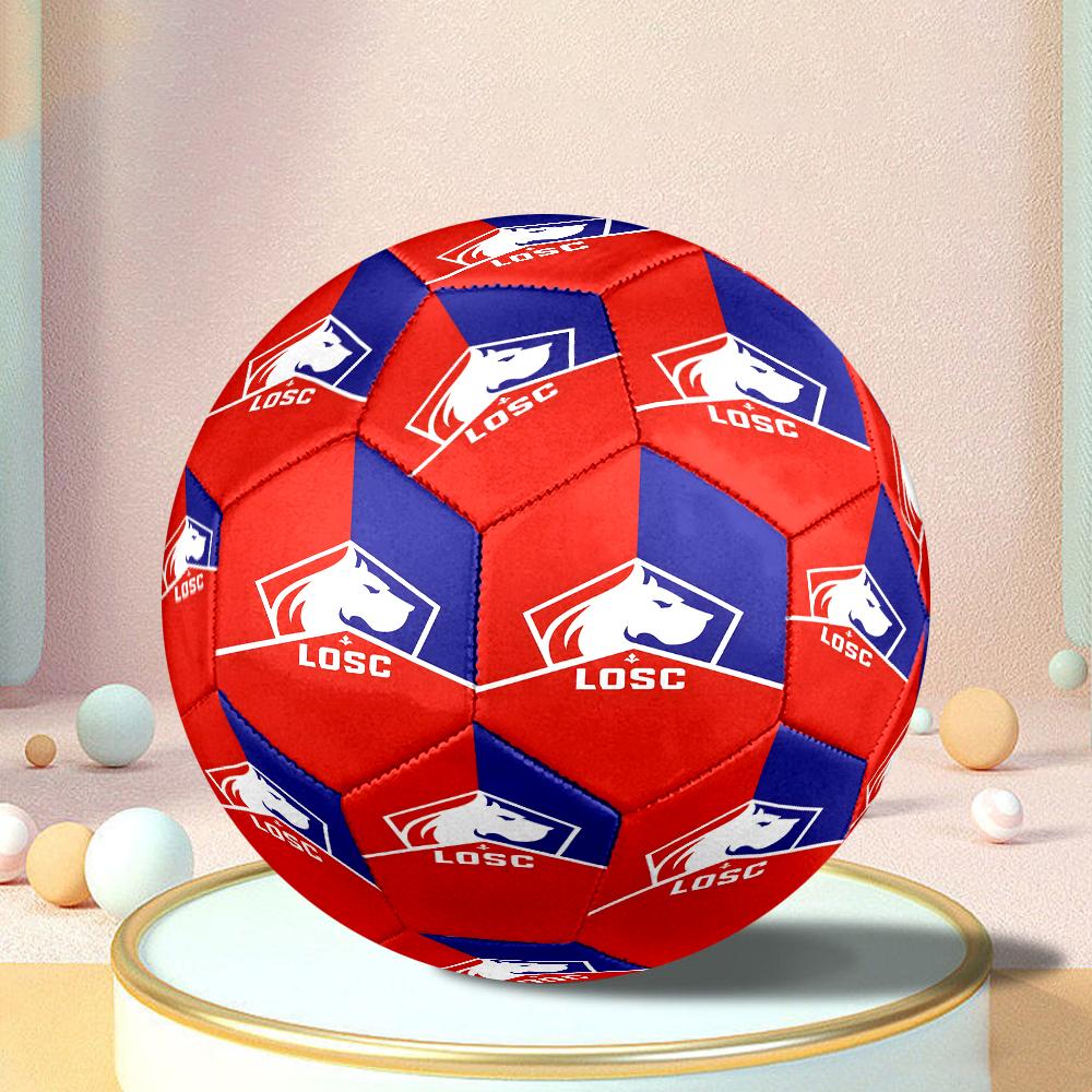 Olympique Football Crest Size 5 Soccer Balls, Anti-Slip, Protective Football, Outdoor Sport, a Unique Gift Suitable for Him/her, Birthdays