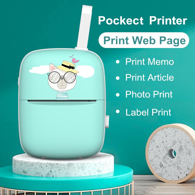 Smartphone IOS Android Digital Instant Photo Printer Cute Portable Mini BT Wireless Thermal Printer