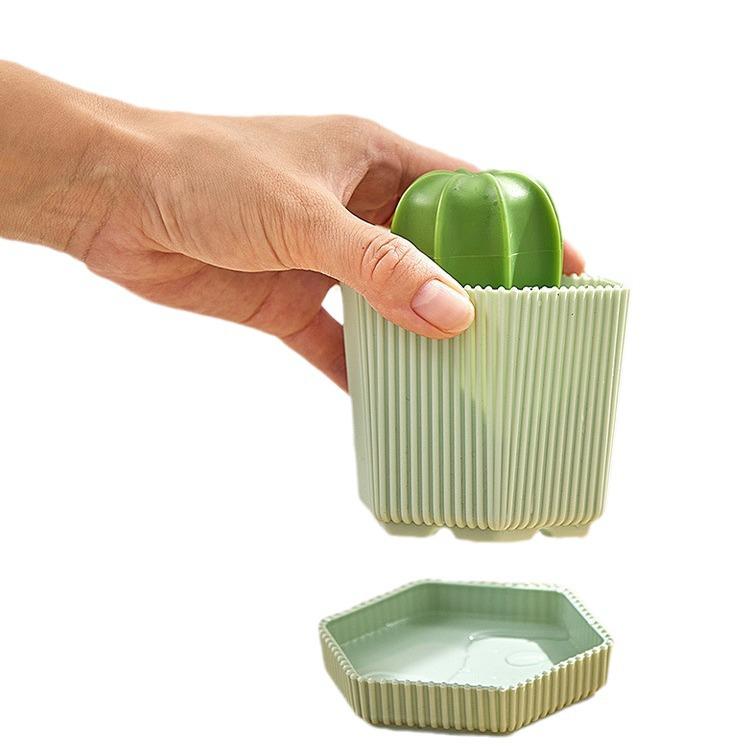 Nano Steel Wire Cactus Cleaning Brush: Kitchen, Pot, Dish, Basin Scrubbing Tool with Handle