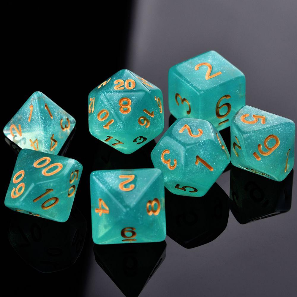 Game Toys Playing Games Sparkles Polyhedral Dice Set Galaxy Dice Dice Star Shine Dice Set