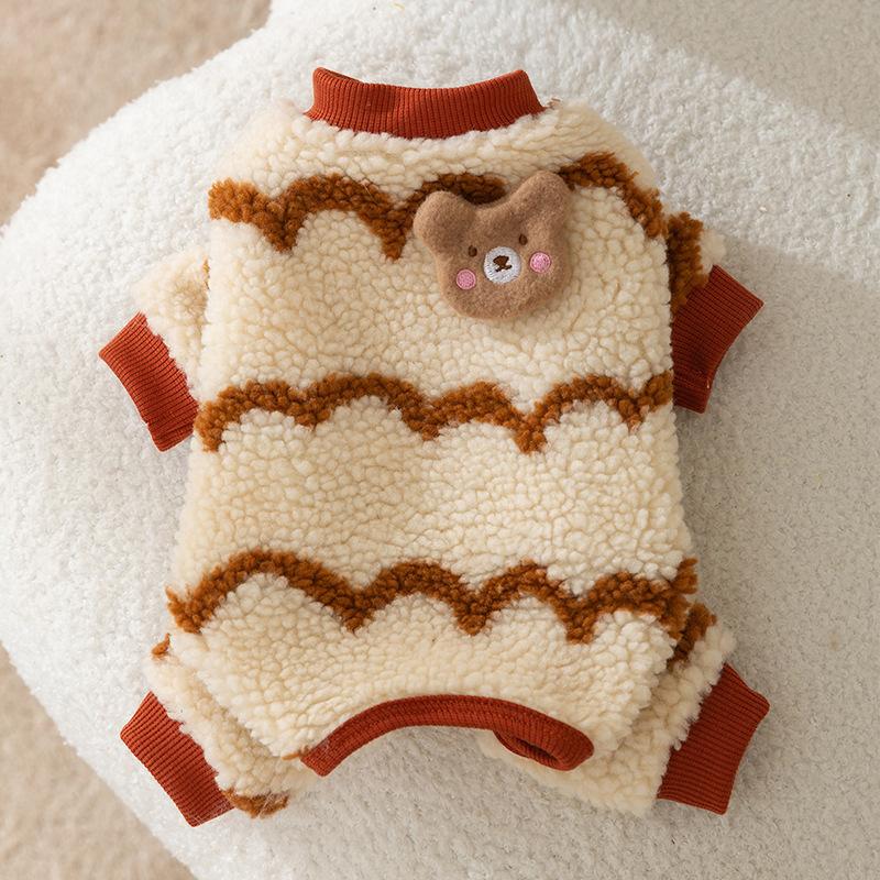 Haine cu patru picioare pentru câine mic, toamnă și iarnă, cățeluș, pisoi, salopetă ursuleț teddy, accesorii pentru animale de companie, haine pentru câini
