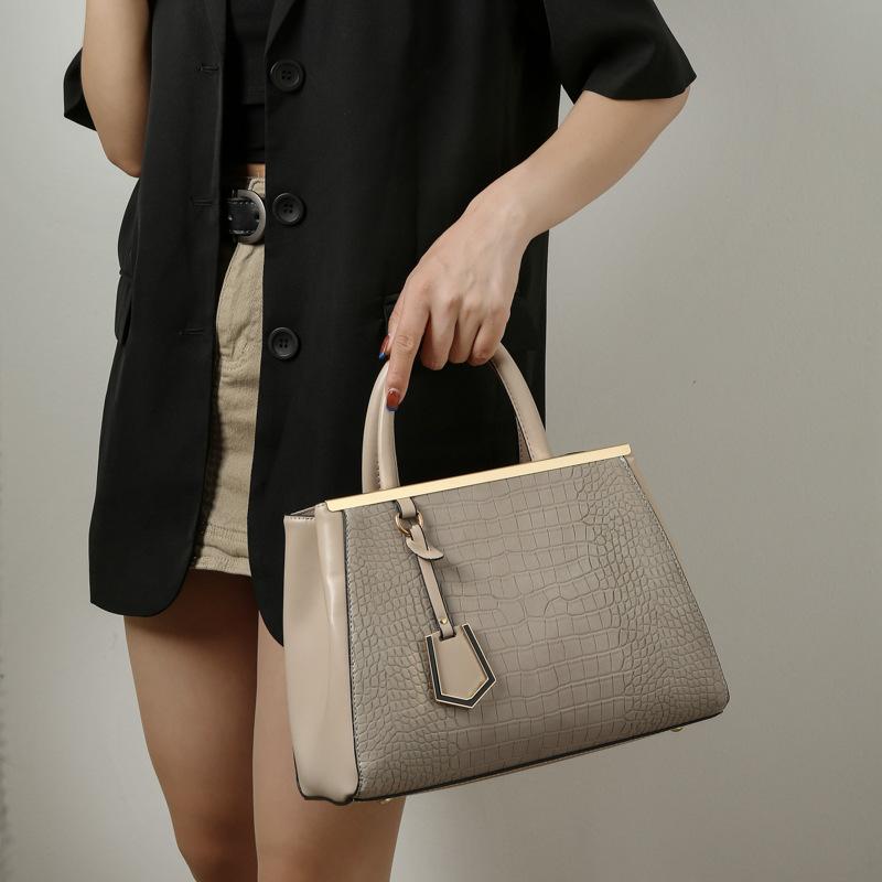 Temperament Damen Tasche Dreiteiliges Set Modische Steinmuster Einfarbige Damen Umhängetasche Urbane Einfache Handtasche Damen Pendler
