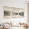 Soft Neutral Abstract Floral Wall Art Set, Pastel Blue Beige Flower Canvas Prints, Minimalist Boho Home Decor & Perfect Gifts