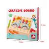 Children Wooden Toys Creative Board Nail Board Geometric Column Set Construction Puzzle Geometric Pegboard Montessori Sensory