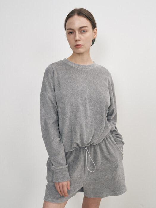 Худи из хлопка с махровой изнанкой Nevel Everywear_Серый Reference/Free