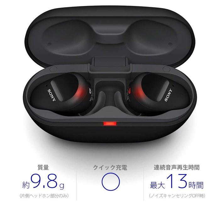 Sony WF-SP800N Wireless Noise Cancelling Earbuds (Black)