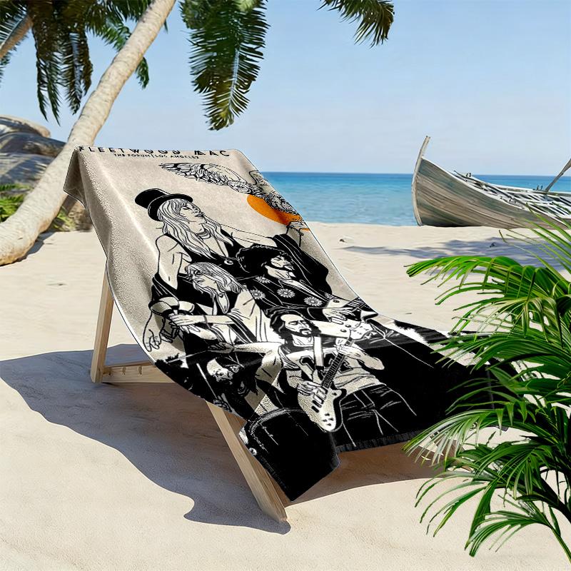 Fleetwood Mac 2D Flat Print Beach Towel, Large Soft Quick Dry Towel for Beach Camping SwimmingDSTJ0925274