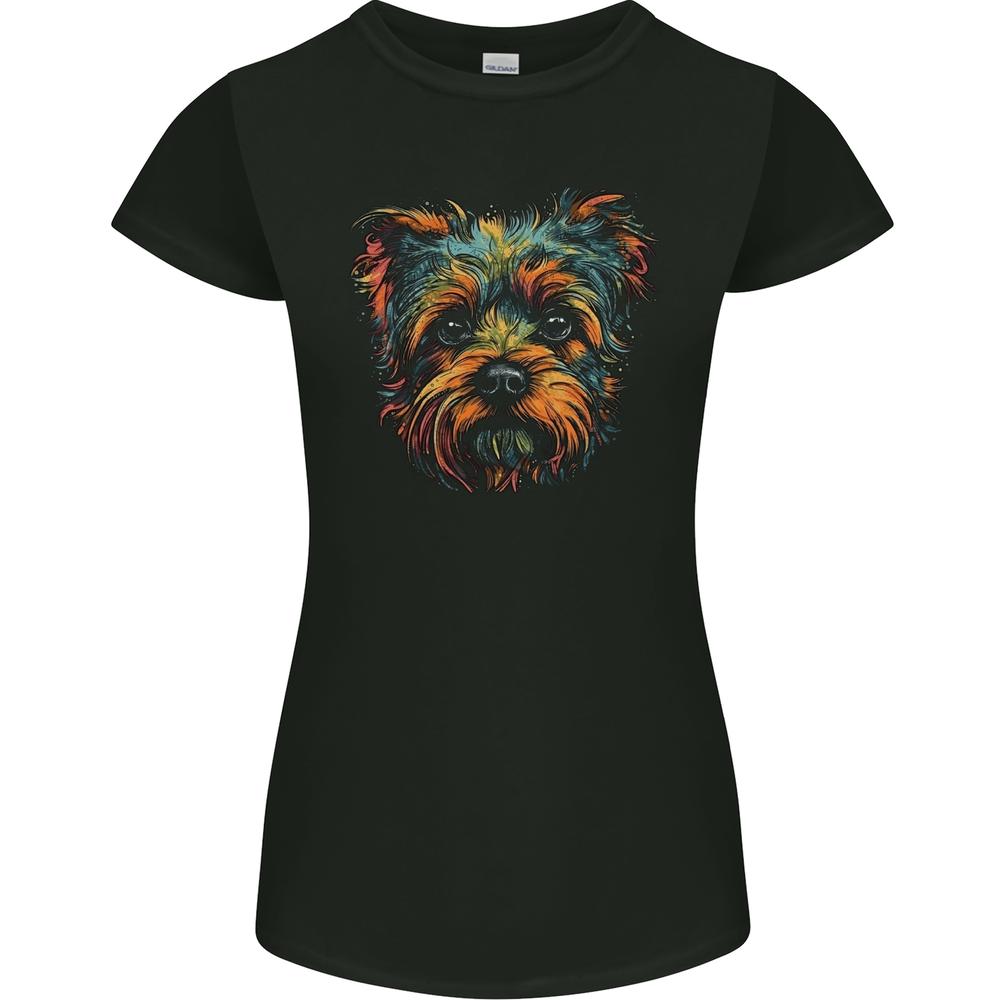 A Cute Yorkshire Terrier Dog Womens Petite Cut T-shirt