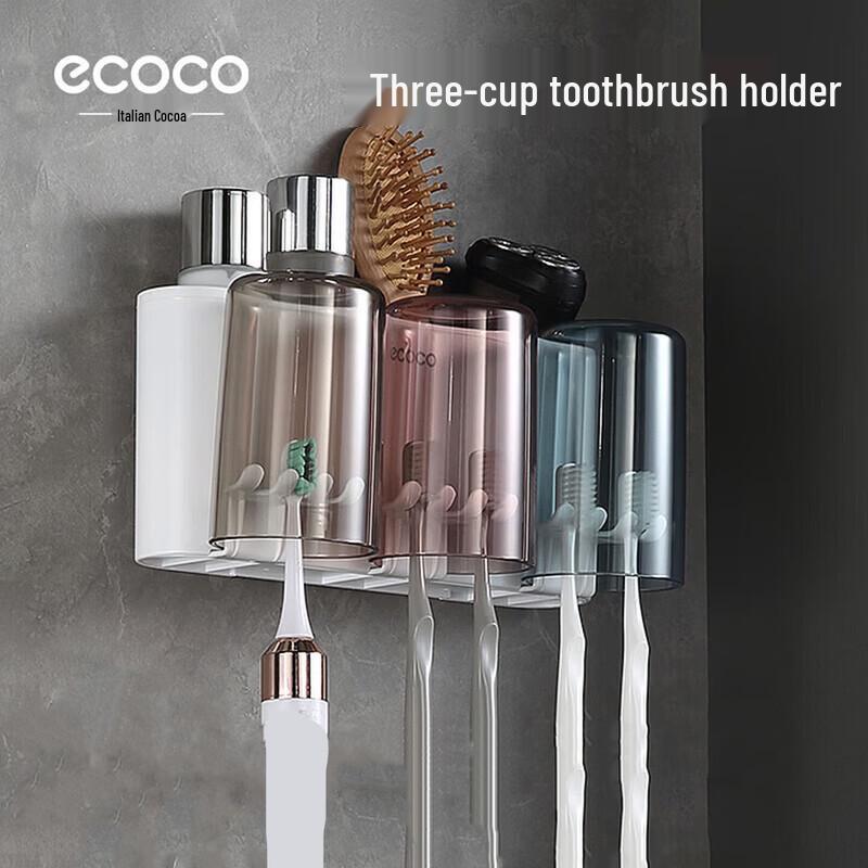 Ecoco No-Punch Wall-Mounted Toothbrush Holder