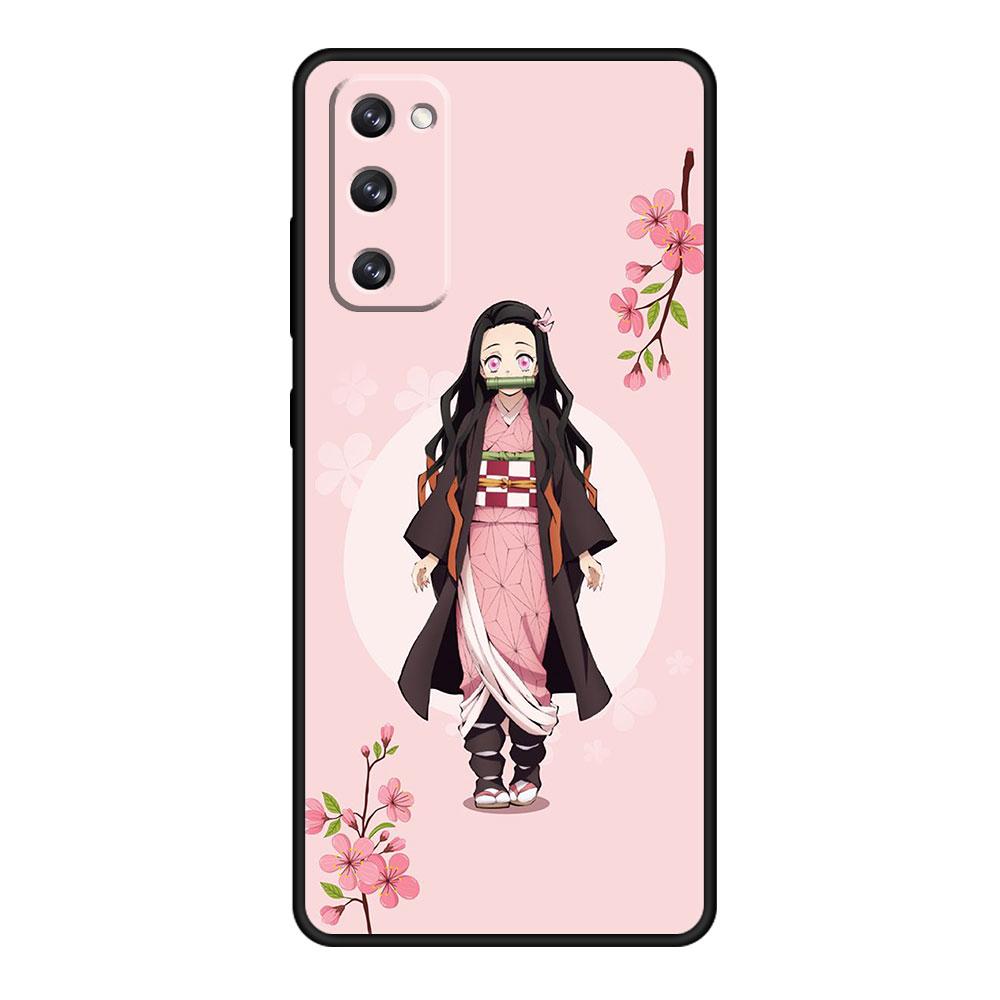 Fall Dämon Slayer Nezuko Anime Für Samsung S9 S10 S8 S22 Ultra 5G S20 FE 2022 S10e S7 S21 Plus Mobiltelefon