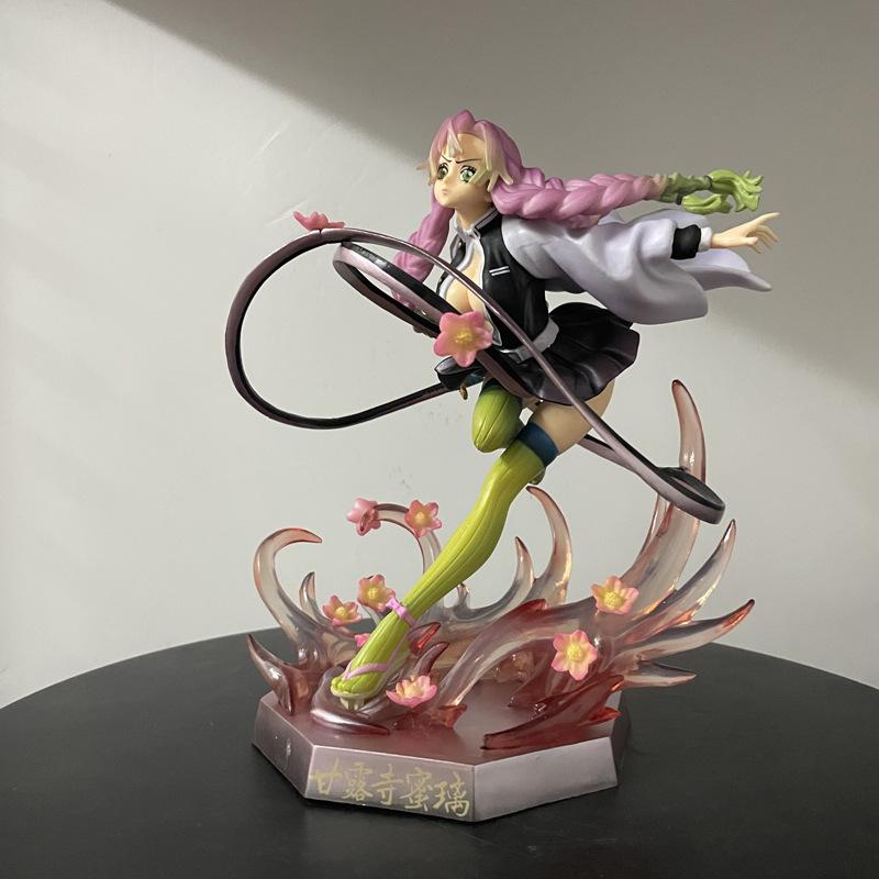 Demon Slayer Kimetsu No Yaiba Mitsuri Kanroji GK PVC Action Figure Anime Figure Model Toys Statue Collection Model Doll Gift