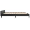 Black Bed Frame with Headboard 200x200 cm Faux Leather
