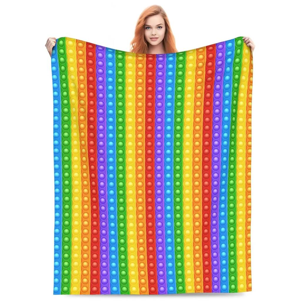 Soft Child Plastic Building Block Themed Plush Blanket for Kids Ideal for Picnics Bed Cover or Outdoor Use Super Soft Flannel Th