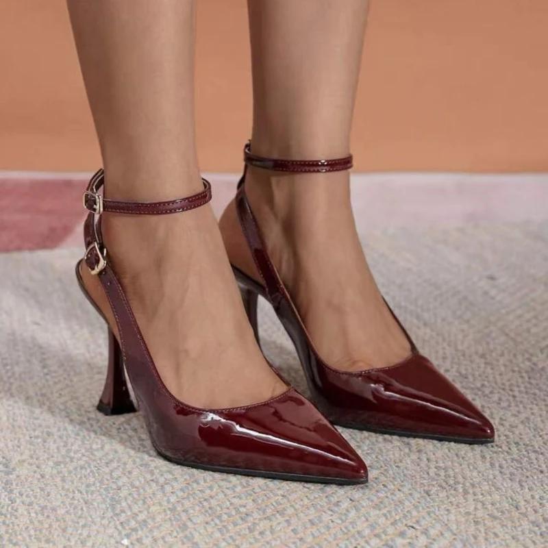 Summer Women Sandals Fashion Pointed Toe Shoes Ladies Outdoor Elegant High Heels Stripper Sandals Designer Luxury Sandals