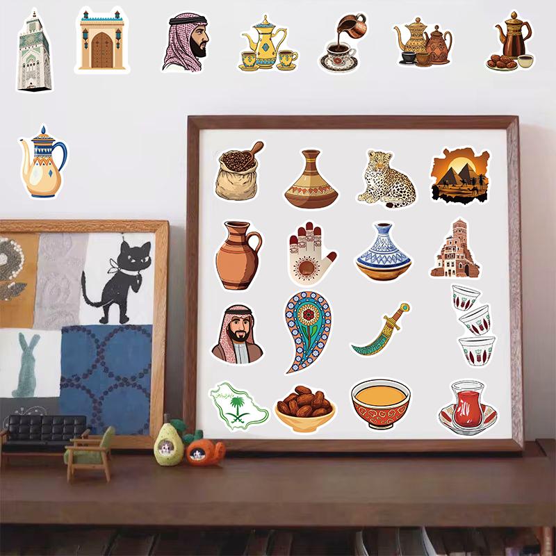 50/100 STÜCKE Nahöstlicher Kunststil Aufkleber Harajuku Kaffee Ästhetische Kunst Kaffee Wall Streetwear Community Wohnheim Aufkleber