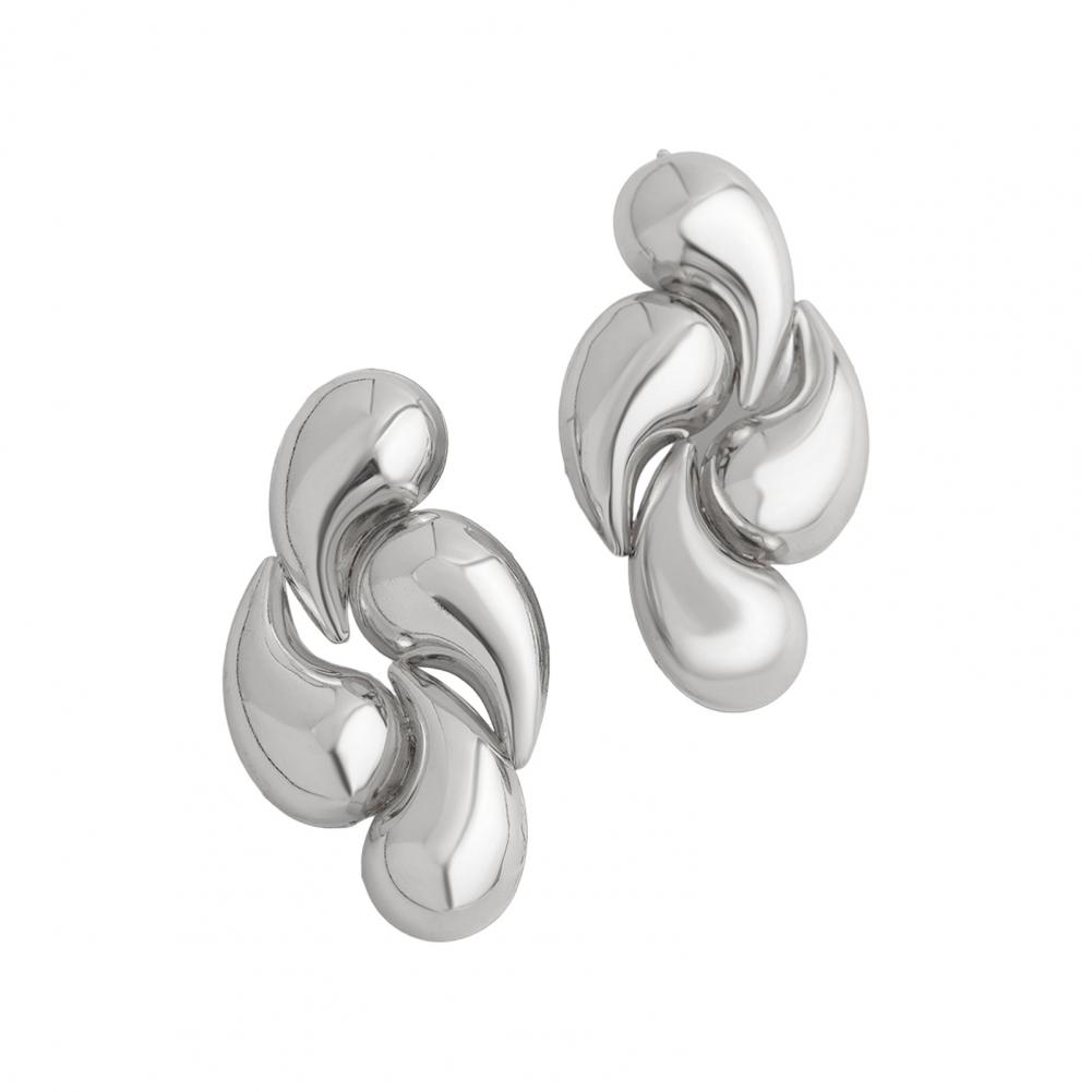 

Lady Ear Jewelry Exaggerated Geometric Water Drop Stud Earrings for Ladies Lightweight Alloy Commute Ear Jewelry Lady Ear St Practical Use серебряный