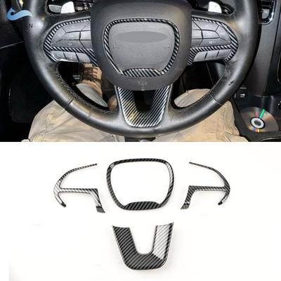 For Jeep Grand Cherokee SRT8 2014- For Dodge Durango Charger Challenger 2015- Car Inner Steering Wheel Panel Cover Trim