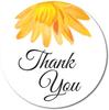 Darling Souvenir 45 Pcs Aster Flower Black Thank You Stickers Round Envelope Seal-1.6