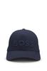 Cotton Twill Cap with Logo One Dark Blue Embroidery, Men's, Size,