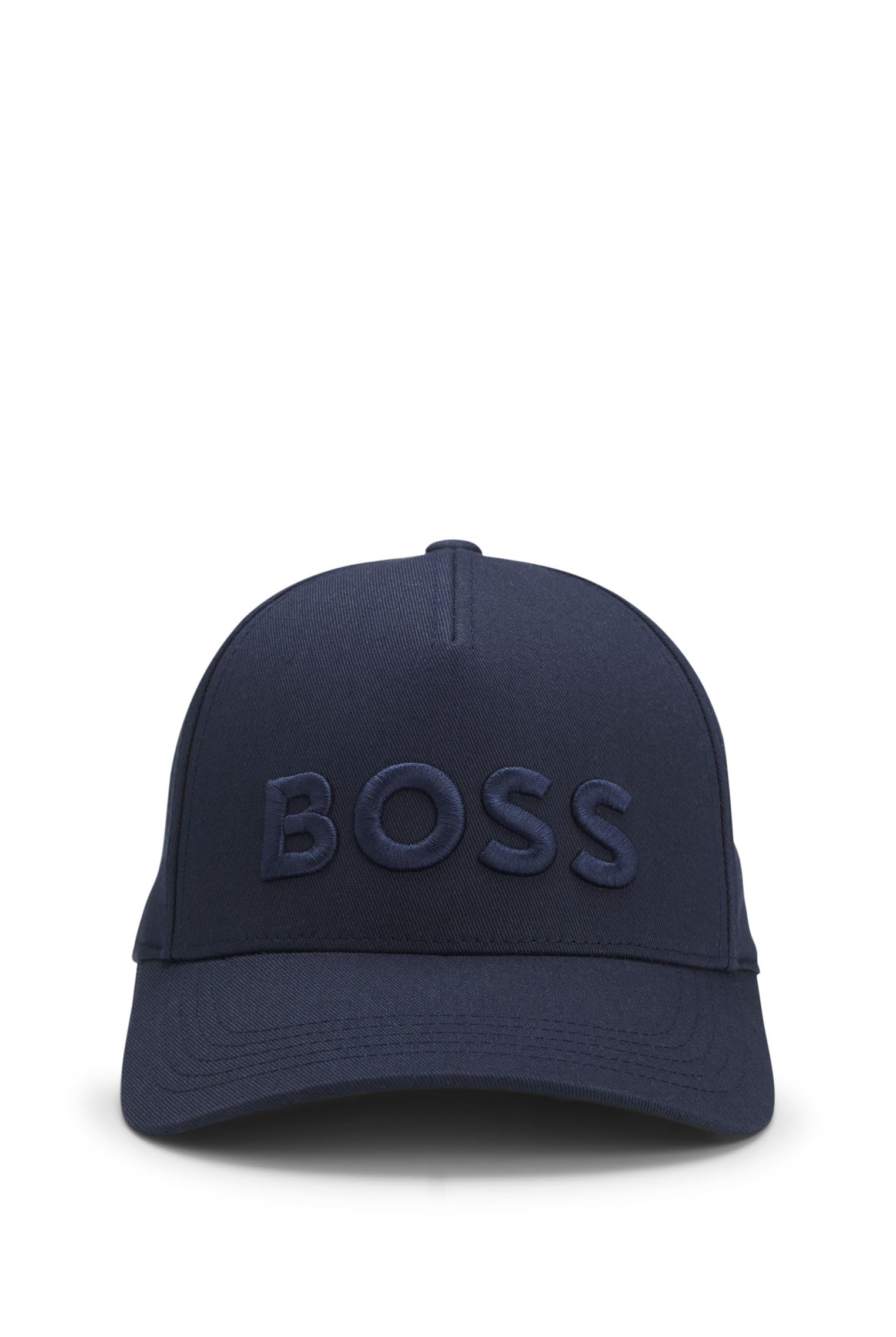 Cotton Twill Cap with Logo One Dark Blue [BOSS] Embroidery, Men s, Size,