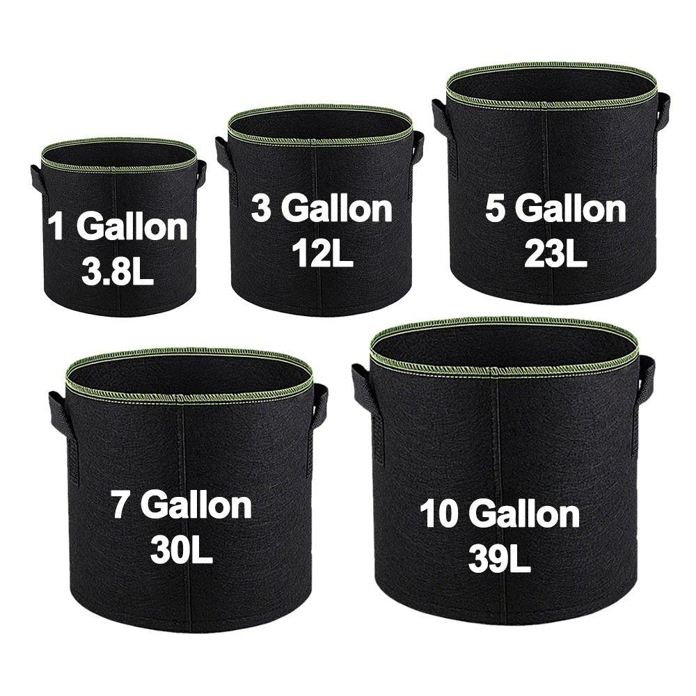 1/3/5/7/10 Gallon Felt Garden Planting Bag Planting Nursery Pot  Vegetable Tomato Potato Flower